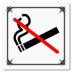 Zákaz kouření, 118x118mm, bílá, Nebraska